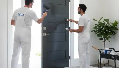 Professional door painting in Allen, TX enhancing curb appeal by expert local house painters