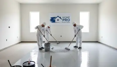 Professional epoxy garage floor coating in Allen, TX by expert house painters for durable finish