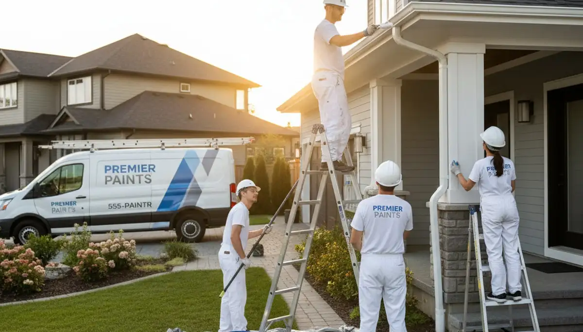 Professional gutter painting on Texas home exterior by expert painters in Allen, TX