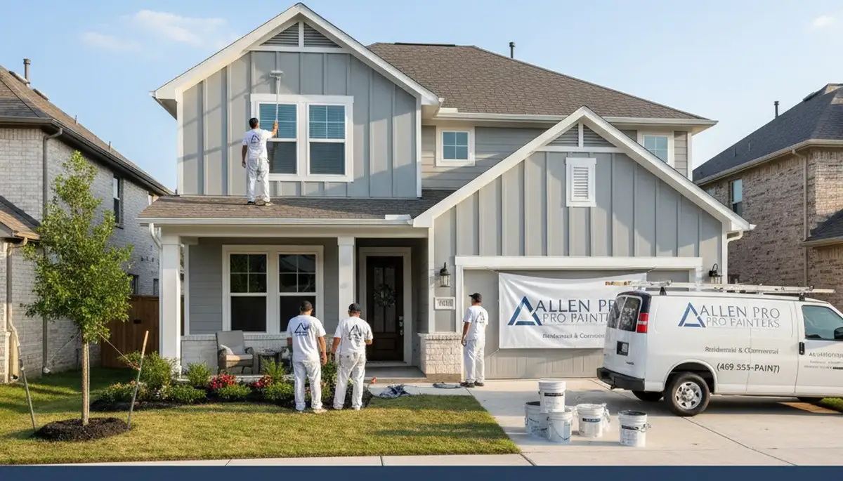 Professional house painters in Allen TX providing residential exterior painting services