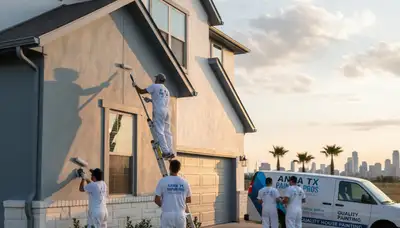 Professional house painting service in Allen, TX for interior and exterior home painting проекта