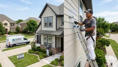 Professional house painters providing exterior home painting services in Allen, TX