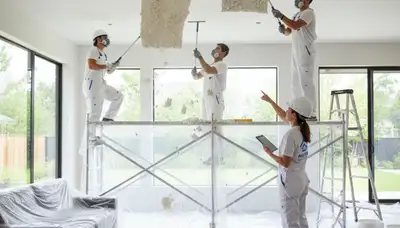 Professional popcorn ceiling removal service in Allen, TX home by expert painters