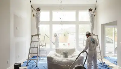 Professional popcorn ceiling removal service in Allen, TX home by expert local painters