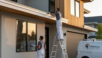 Professional trim and fascia painting on a residential home in Allen, TX by local expert painters